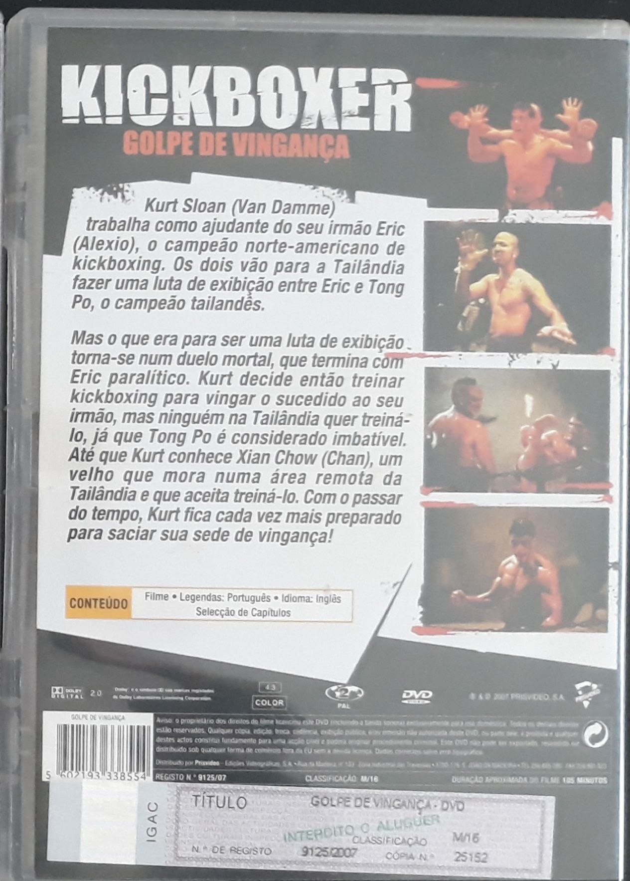 DVD Kickboxer Golpe de Vingança com Van Damme