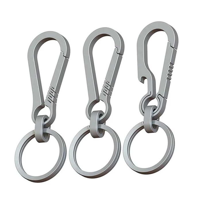 EDC Титановий карабін відкривачка з титановим кільцем брелок на ключі