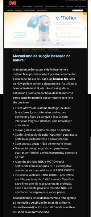 Bomba de extração de leite materno, elétrica