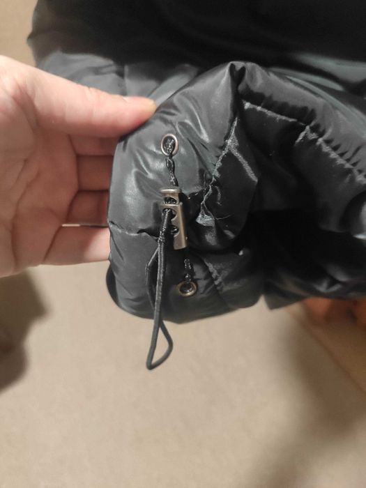 Зимний черный женский плащ пальто