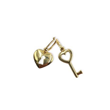 Nieużywana złota zawieszka  serce i kluczyk pr.585 14k - PLUS Lombard