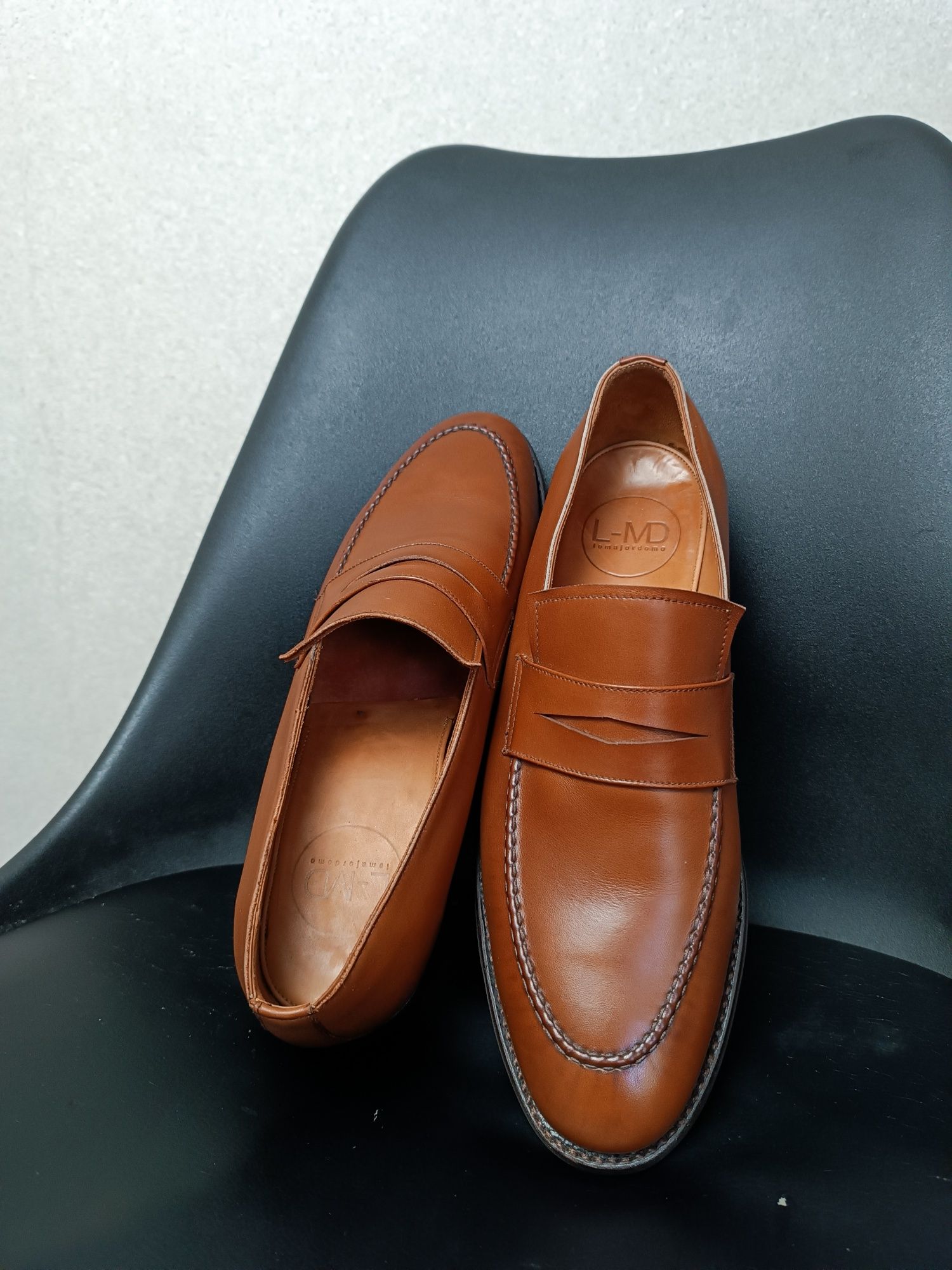 Le Majordome Penny Loafers, чоловічі лофери коричневі, класичні туфлі
