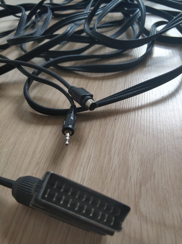 kabel Euro Scart - S-Video (SVHS) + Jack 3.5mm stereo 10 metrów