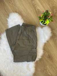 spodnie cargo damskie khaki streetwear y2k gap zielone baggy szerokie