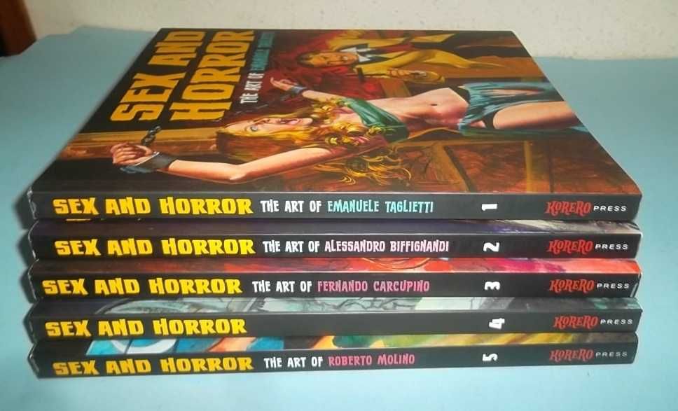 SEX AND HORROR -Coleção completa 5 volumes Arte clássica dos "fumetti"