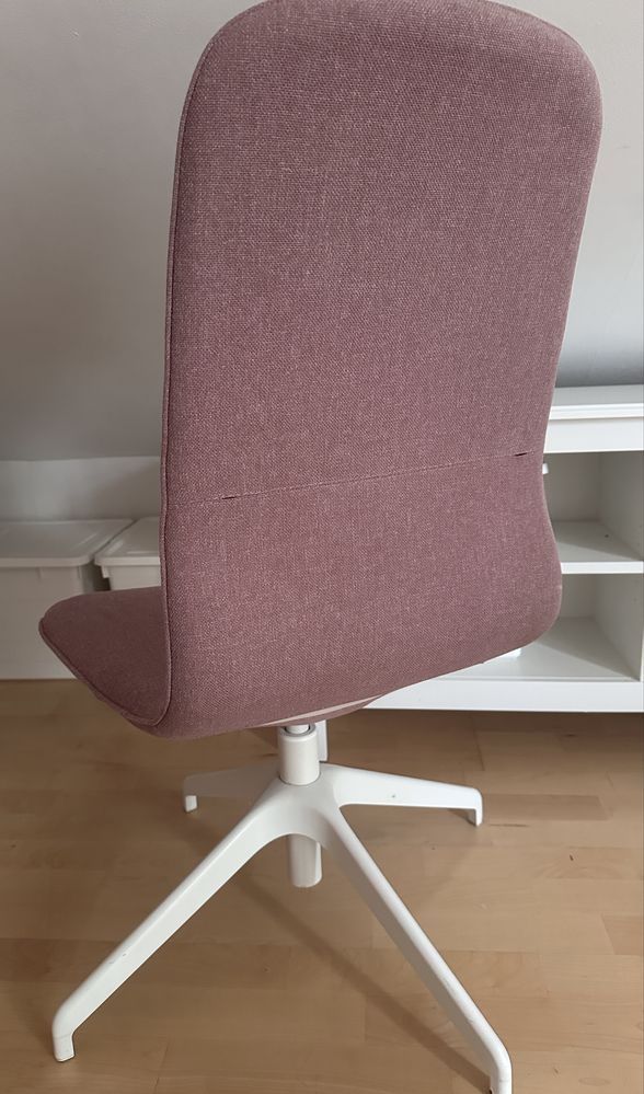 IKEA LANGFJALL krzesło obrotowe bez podłokietników pudrowy róż