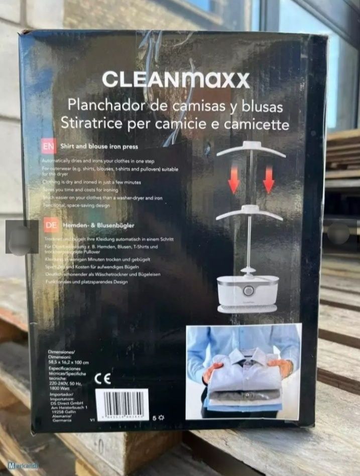 Парова станція CleanMAXX, відпарювач, сушка, праска