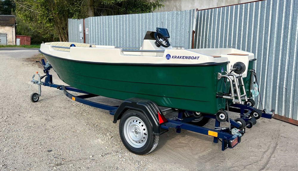 NOWA łódź łódka KRAKEN 380 OPEN z kierownicą SILNIK ELEKT. Rekreacyjna