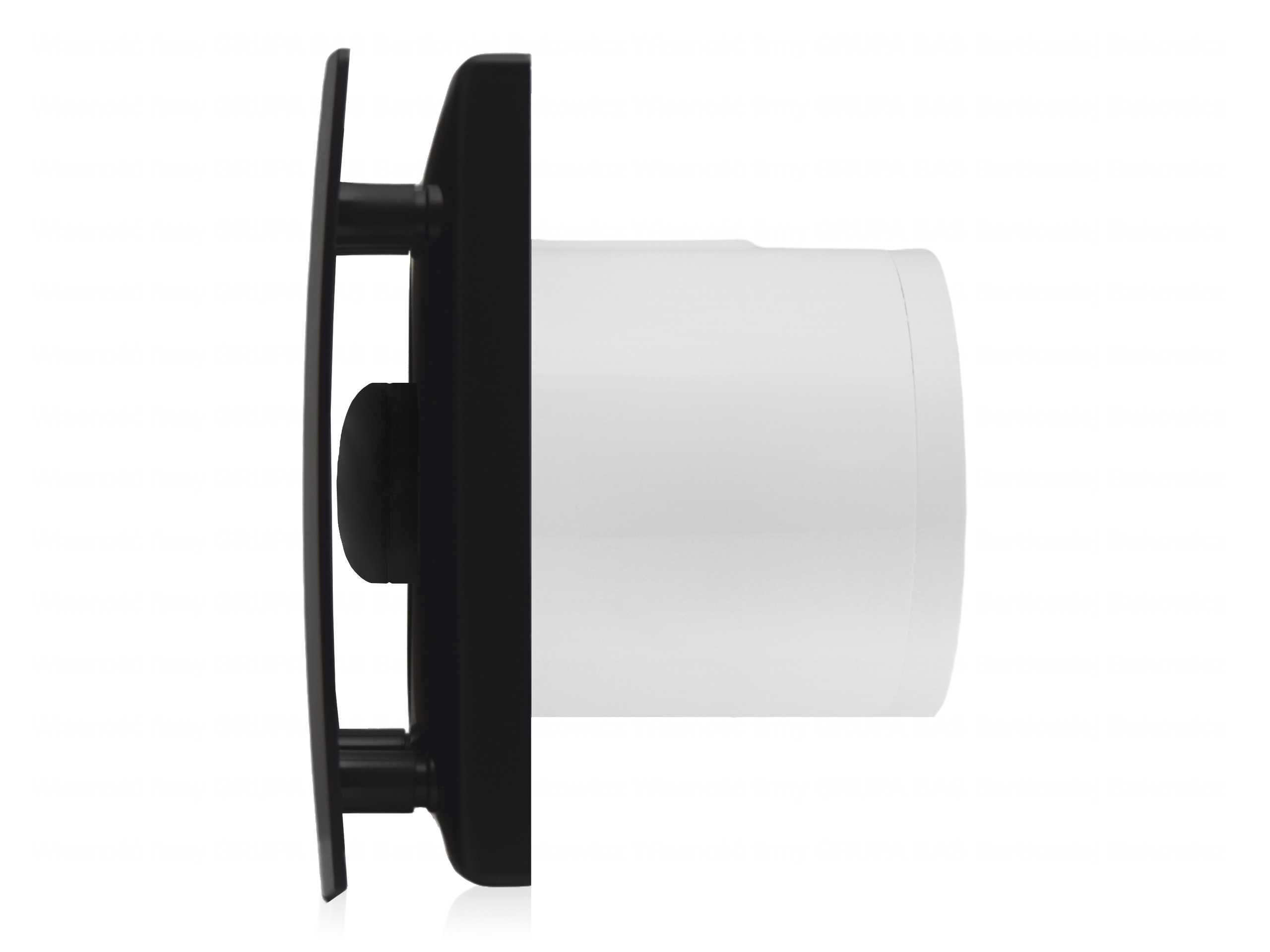 Wentylator łazienkowy czarny wywiewny z klapą zwrotną 250m³/h 150mm