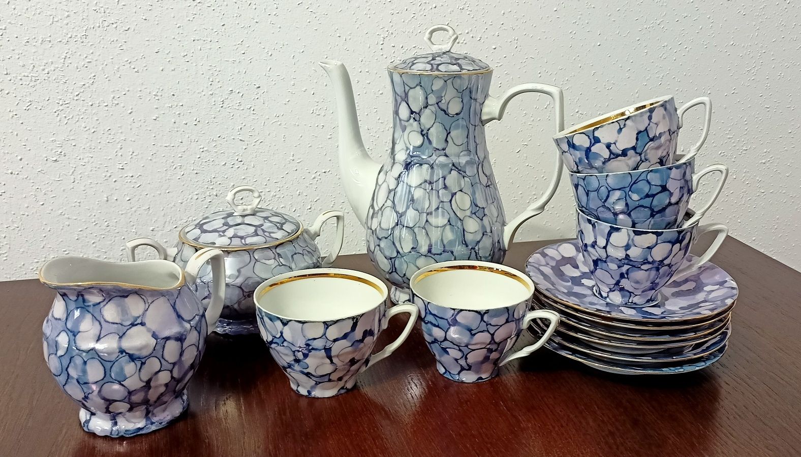 Serwis  kawowy Bolesławiec porcelana