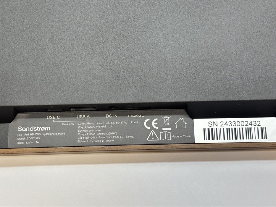 Ramka Cyfrowa Sandström Digital Frame 15.6”