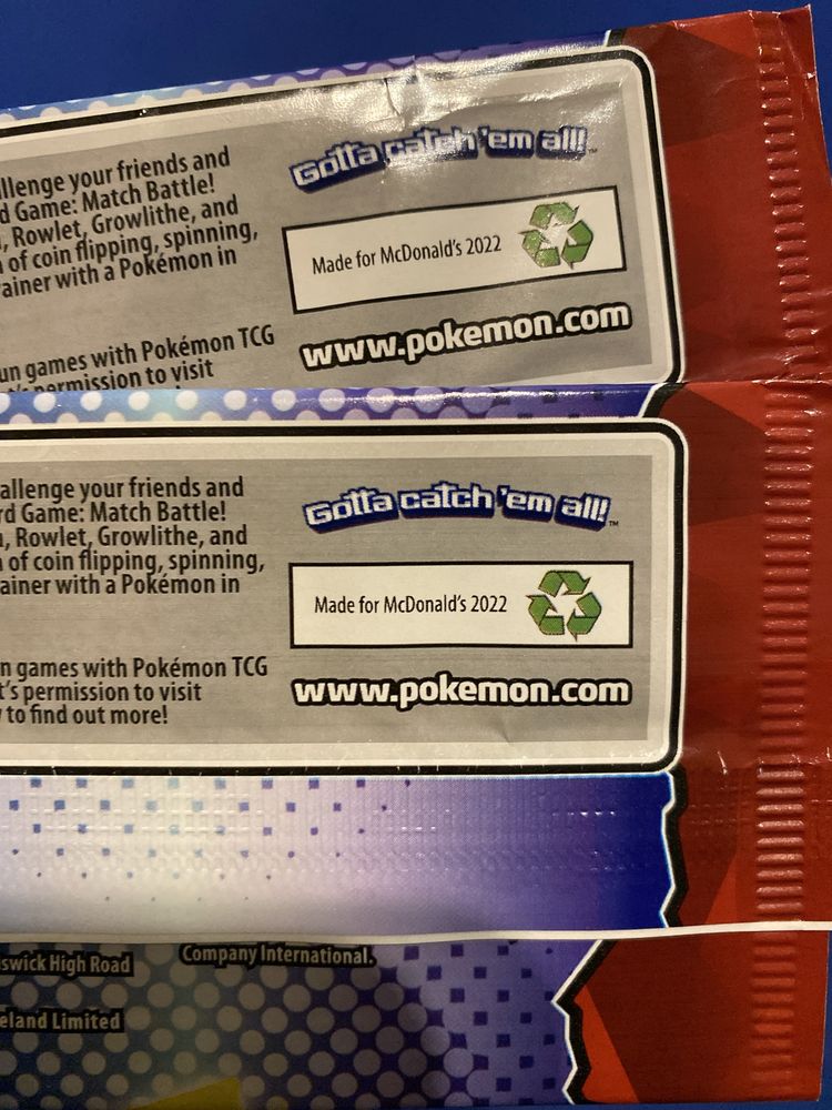 Карточки McDonald’s Pokémon 2022 TCG Match Battle
