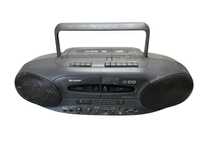 Stary radio-magnetofon SHARP  WQ-CD220L, do garażu, na budowe. GŁOŚNY