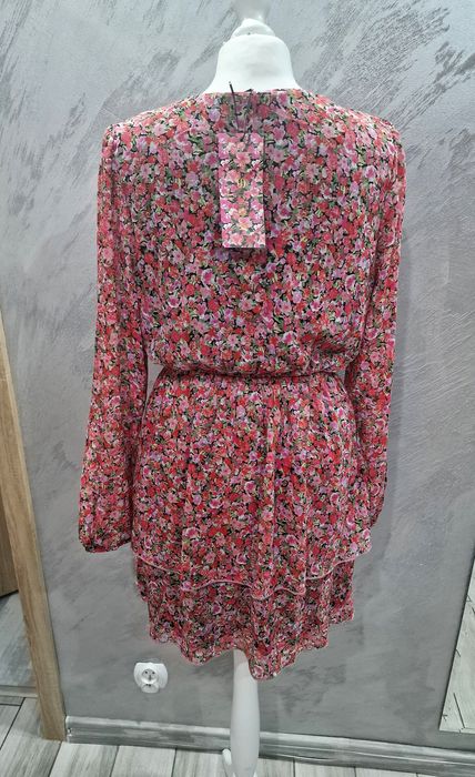 Nowa sukienka 38 kopertowa w kwiaty wesele Komunia Chrzest