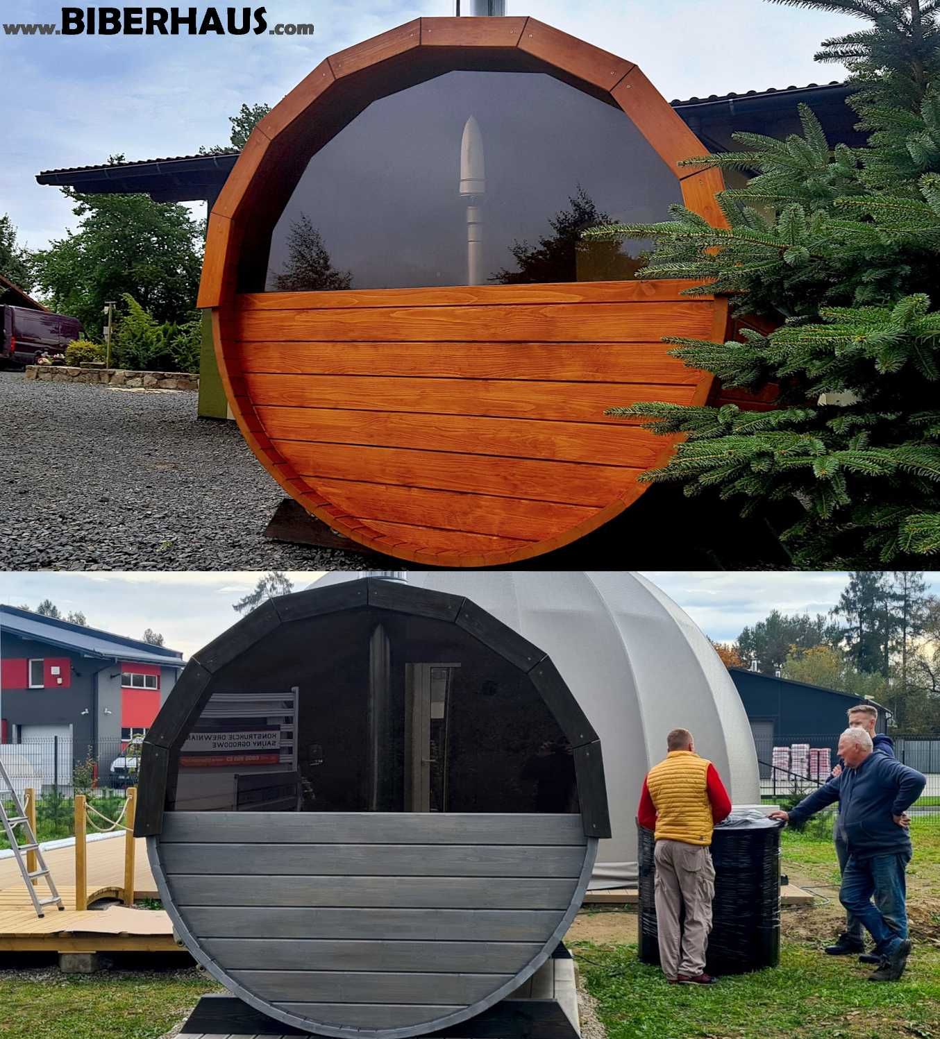 SAUNA Ogrodowa 200 cm + OKNO 50% + GRATIS Beczka 500L + Akcesoria
