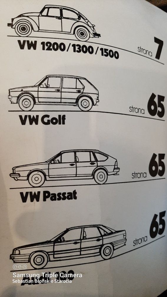 Książka obsługa samochodów importowanych W.Jeżewski audi vw vintage