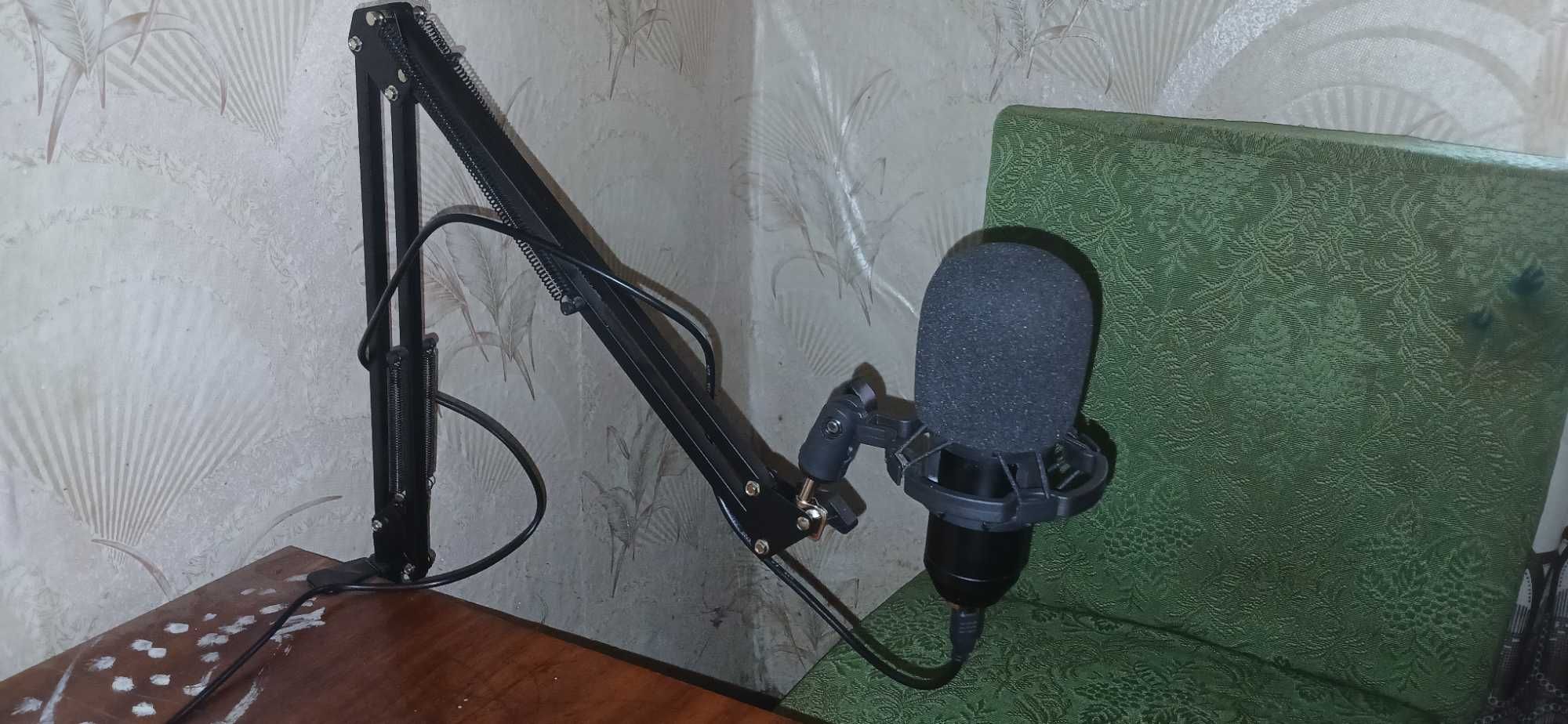 Мікрофон з стійкой пантограф і поп-фільтром