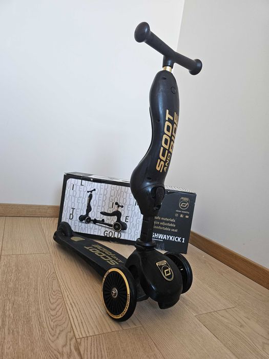 Hulajnoga Highwaykick 1 Jeździk i hulajnoga 2w1 Black & Gold LE