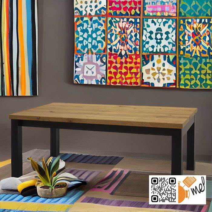 Piękny Dębowy Stół S38 Rozkładany z Czarnymi Nogami 160/90 DO 410CM