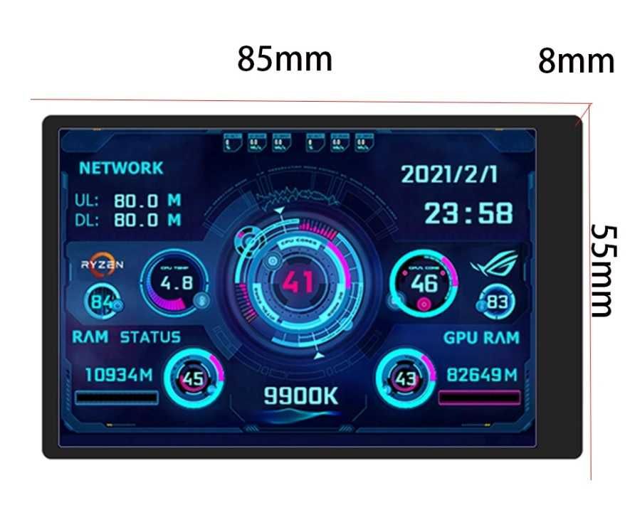 Tester Komputera 3.5 cala Temp. CPU GPU RAM SSD internet GAMING