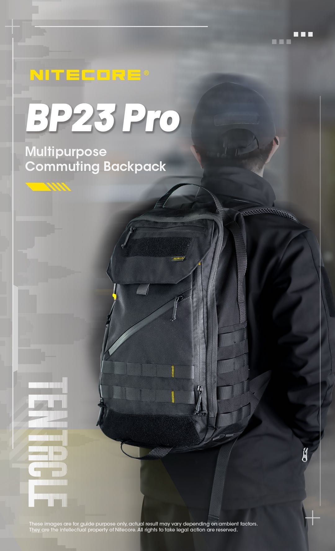 Nitecore BP23Pro 2024  Універсальний повсякденний рюкзак оновлена мод