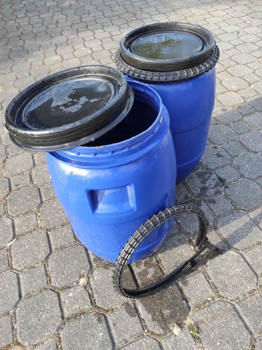Beczka 30 i 60 l Plastikowa z Obejmą. Szczelna