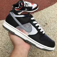 Кросівки Nike Dunk Low Graffiti black red Данки графіті рефлектив