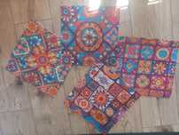 4 poszwy 45x45 cm boho