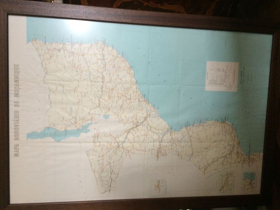 Mapa Rodoviário Moçambique 1969
