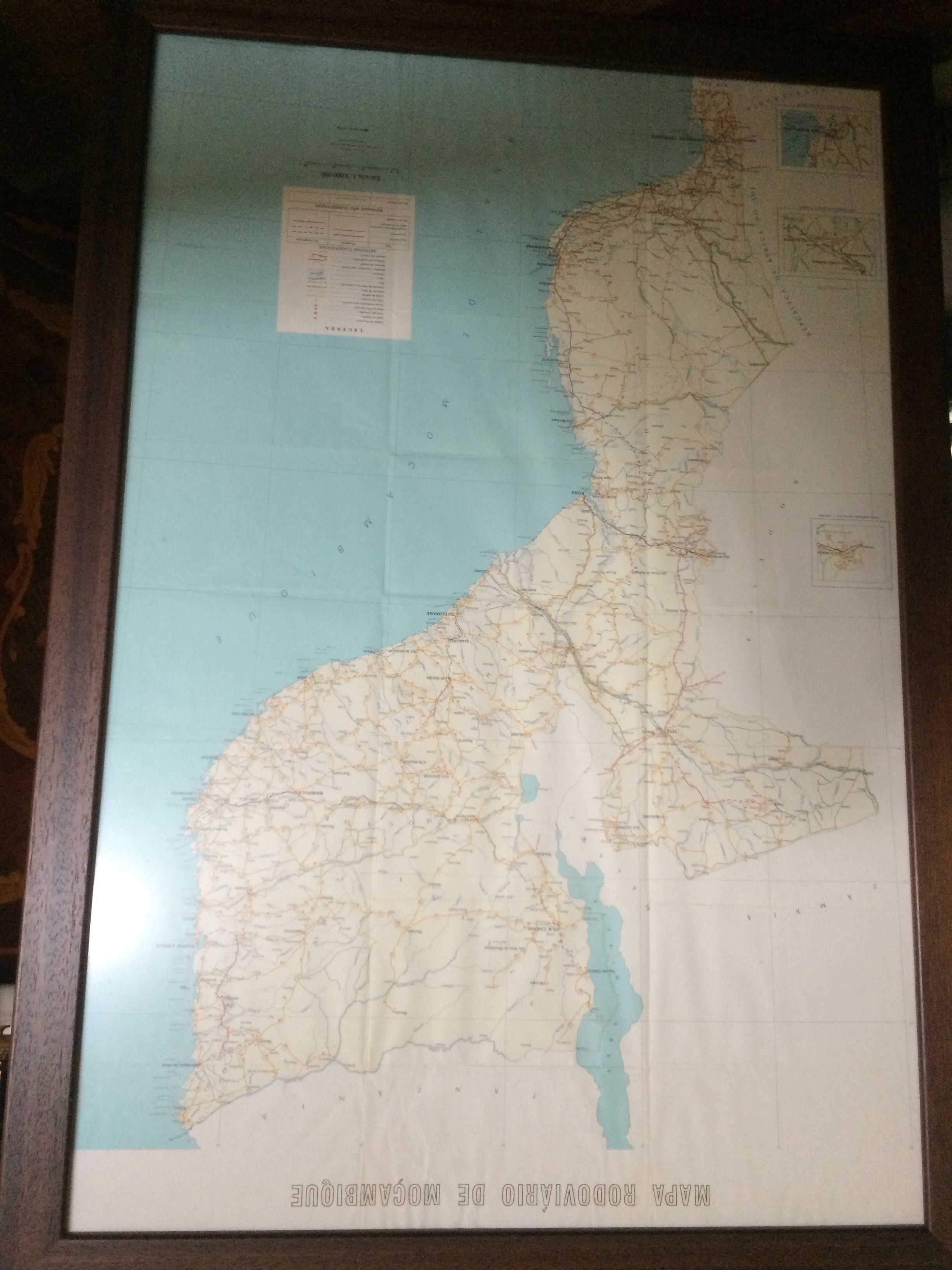 Mapa Rodoviário Moçambique 1969