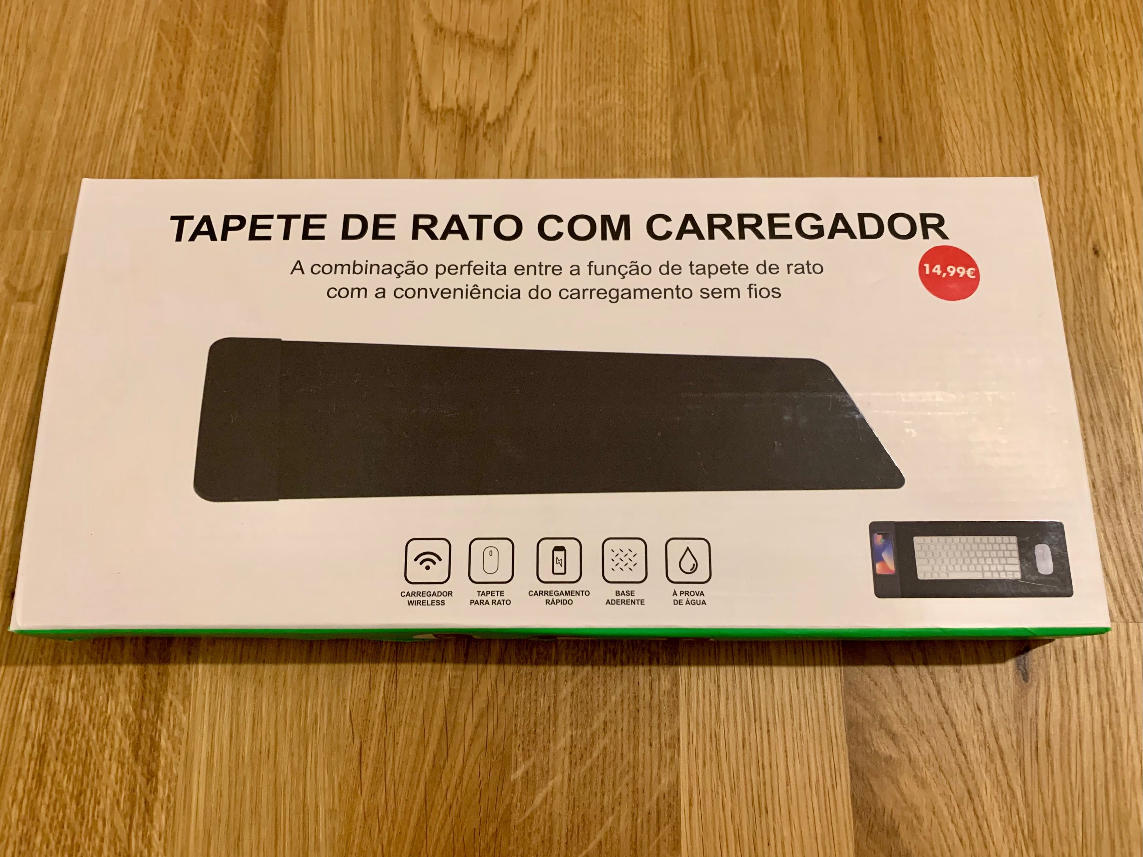 Tapete de rato/teclado com carregador sem fios (NOVO)