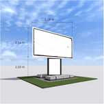 Reklama bilbord wolnostwojacy dwustronny 5.2m x 2.54m