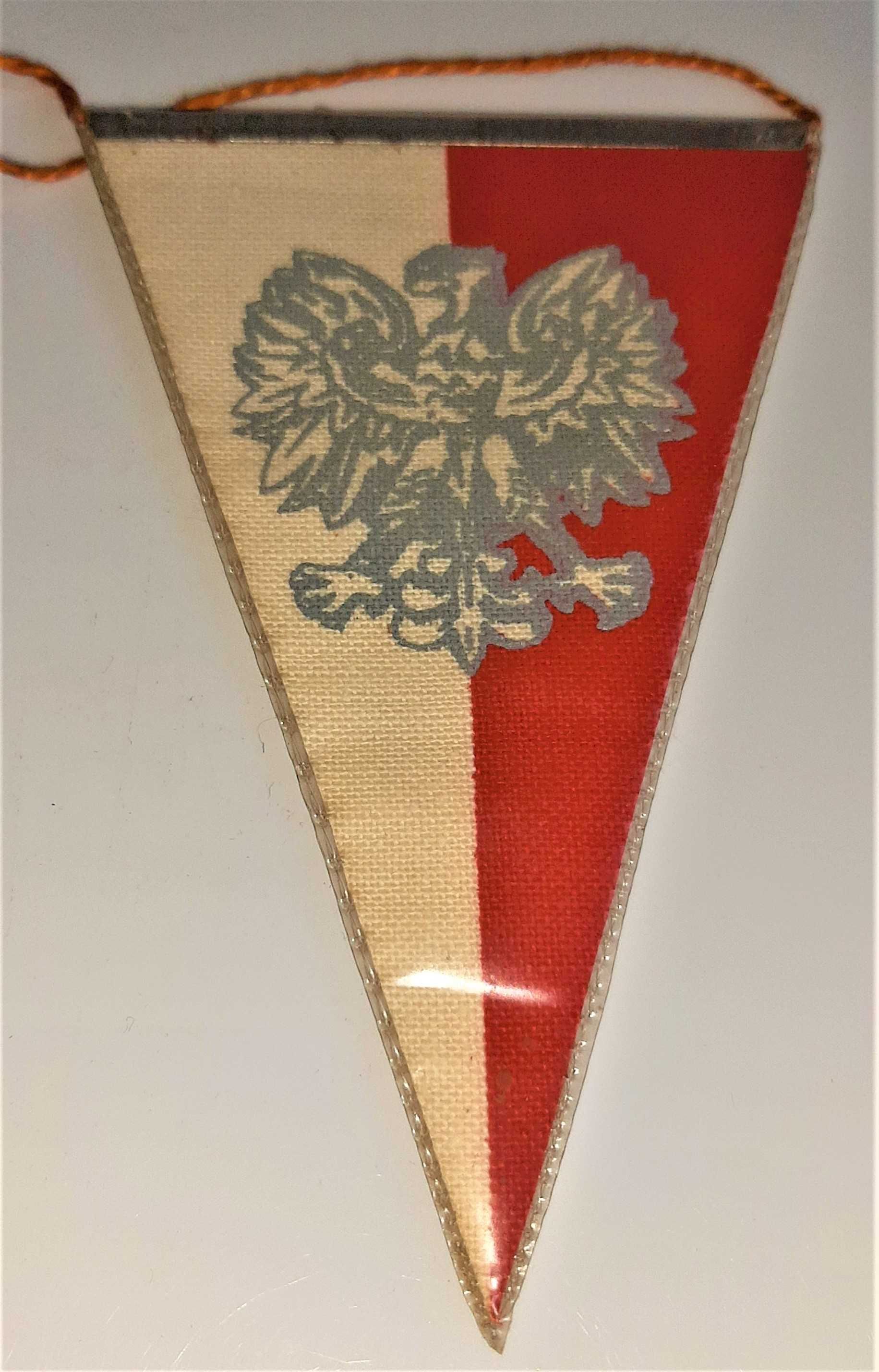 Proporczyk Kielce Herb Polska Flaga Orzeł bez korony