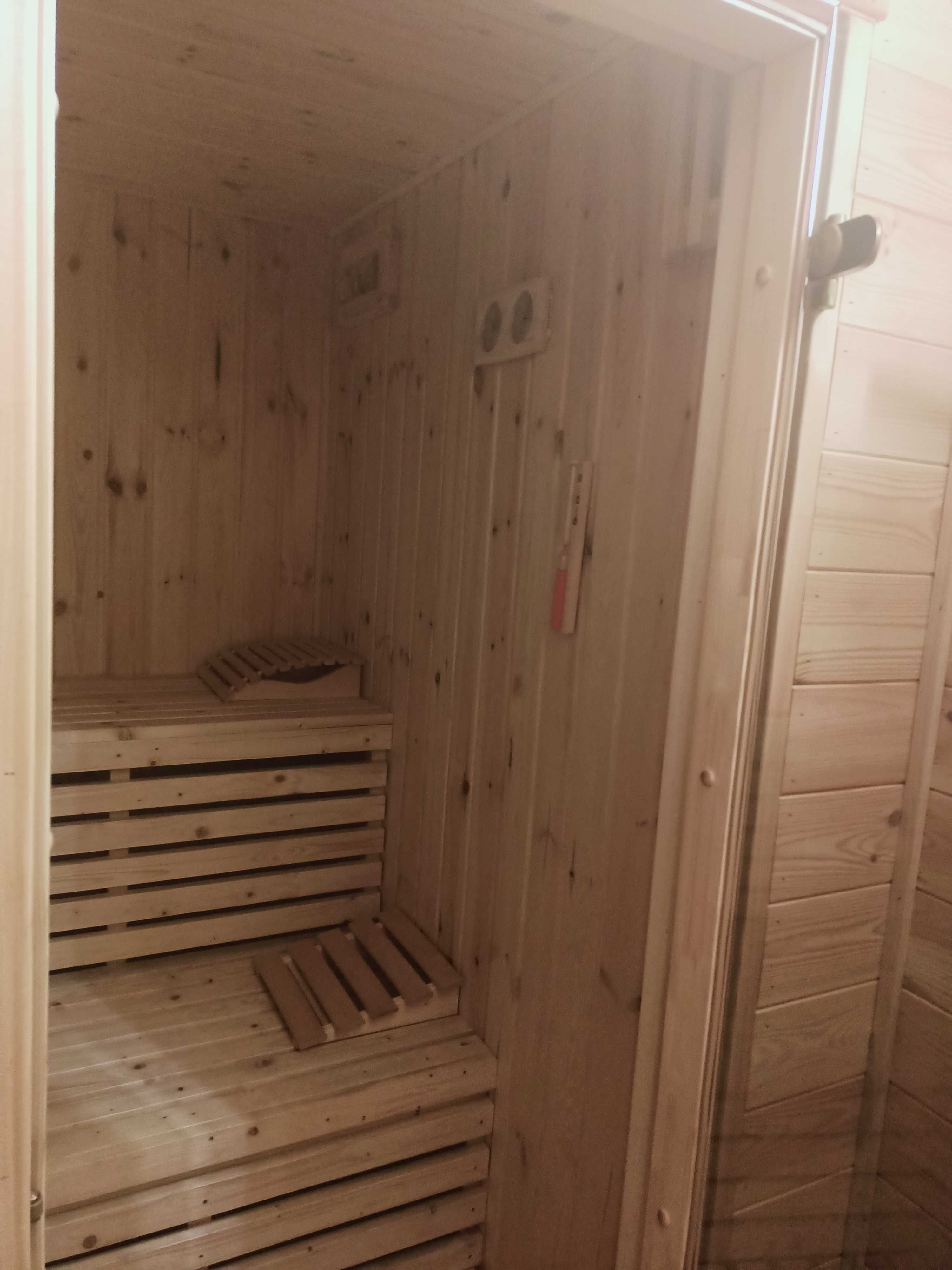 Drewniana sauna ogrodowa wolnostojąca