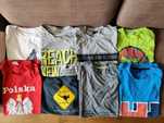 Zestaw 8 Markowych Koszulek Bawełnianych T-Shirt'ów Helly Hansen CROPP
