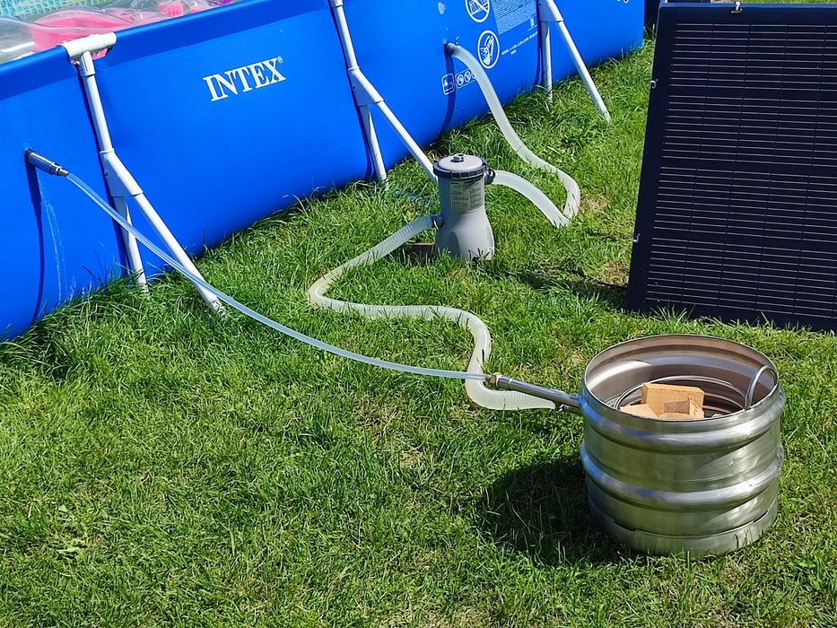 Podgrzewacz wody do basenu basen jacuzzi piecyk piec do wody na drewno