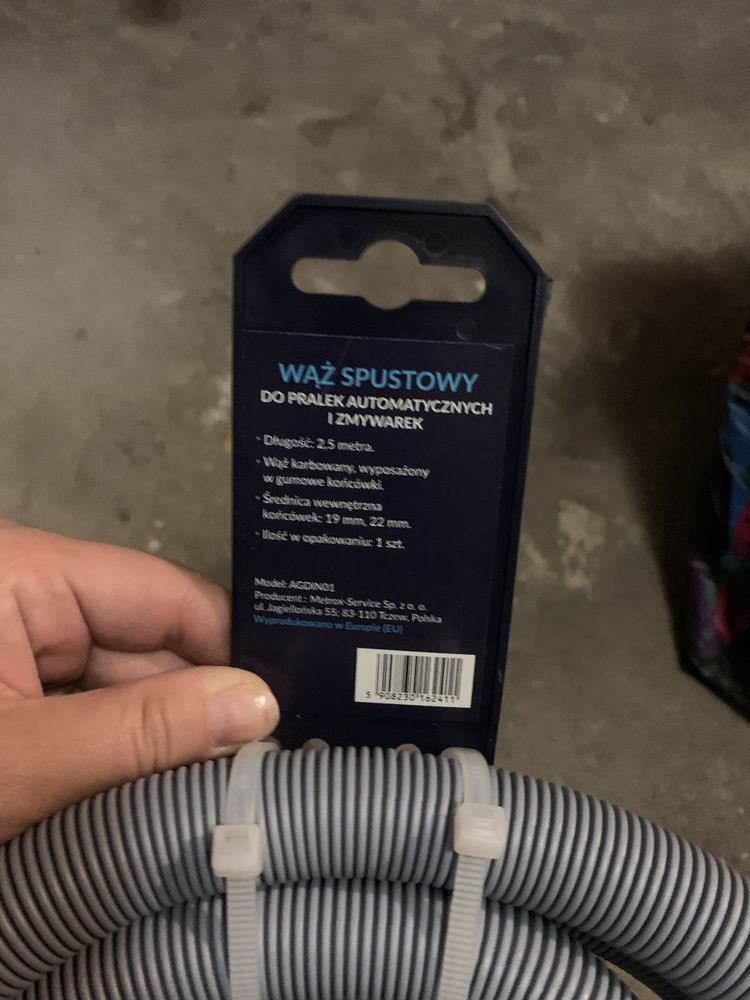 Wąż odpływowy do pralek automatycznych i zmywarek HILLMANN 2,5 metra