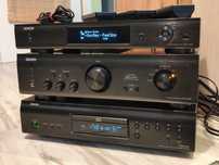 Zestaw DENON PMA-720AE + DNP-730AE + DBP-1611UD + Piloty