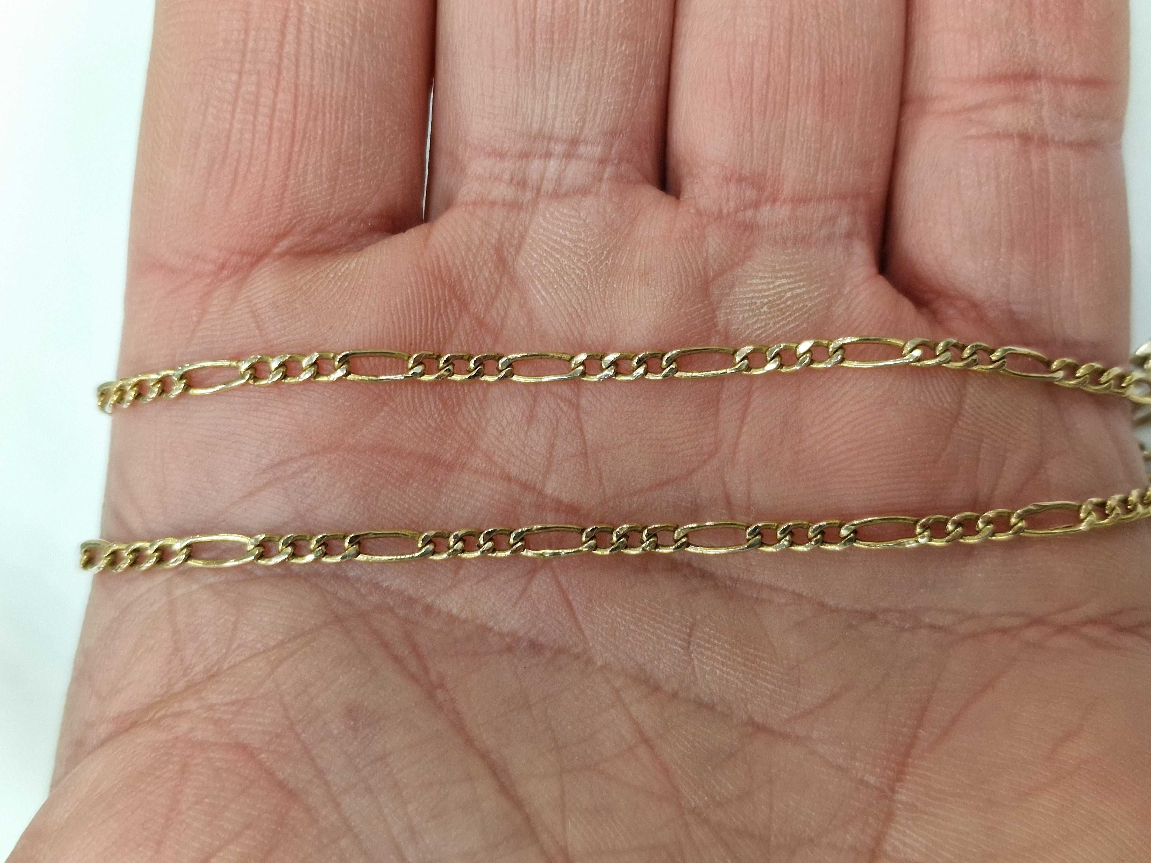 Złoty łańcuszek damski / męski/ 585/ 2.24 gram/ 46.5 cm/ Figaro
