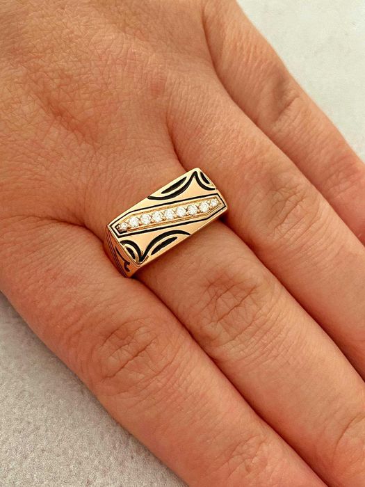 Позолочена Чоловіча Печатка "Орнамент" (Різні Моделі). Позолота