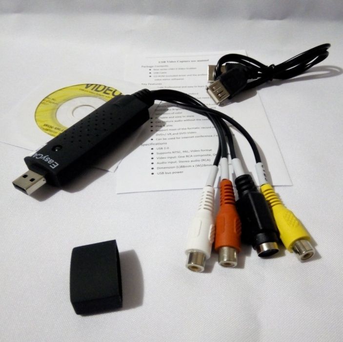 плата USB видеозахвата EasyCap для оцифровки видео кассет miniDV VHS