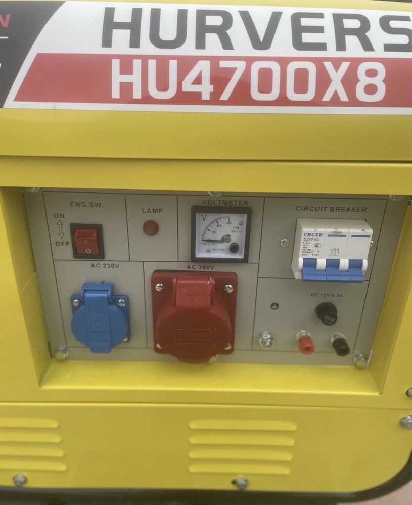 Генератор Бензогенератор Электрогенератор HURVERS HU4700X8