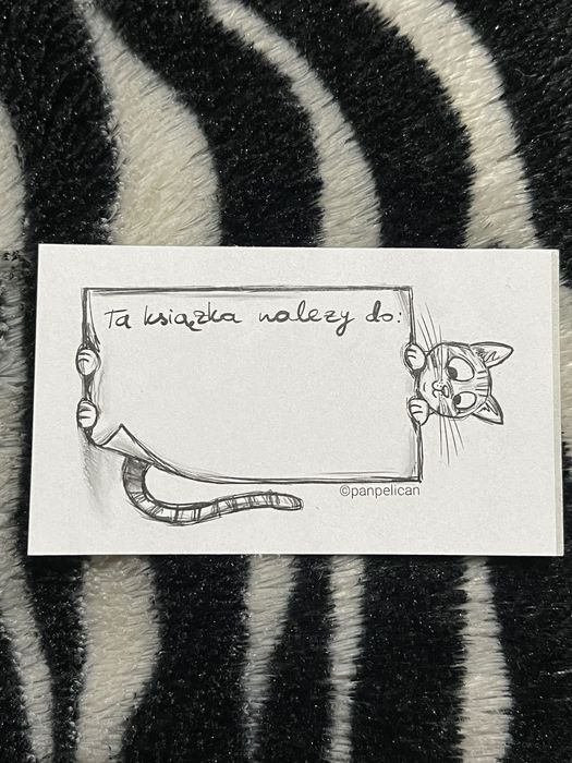 Naklejka Ex libris z kotkiem