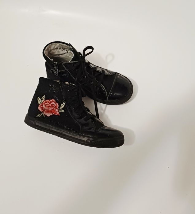 Botki skórzane 30, zamek na boku