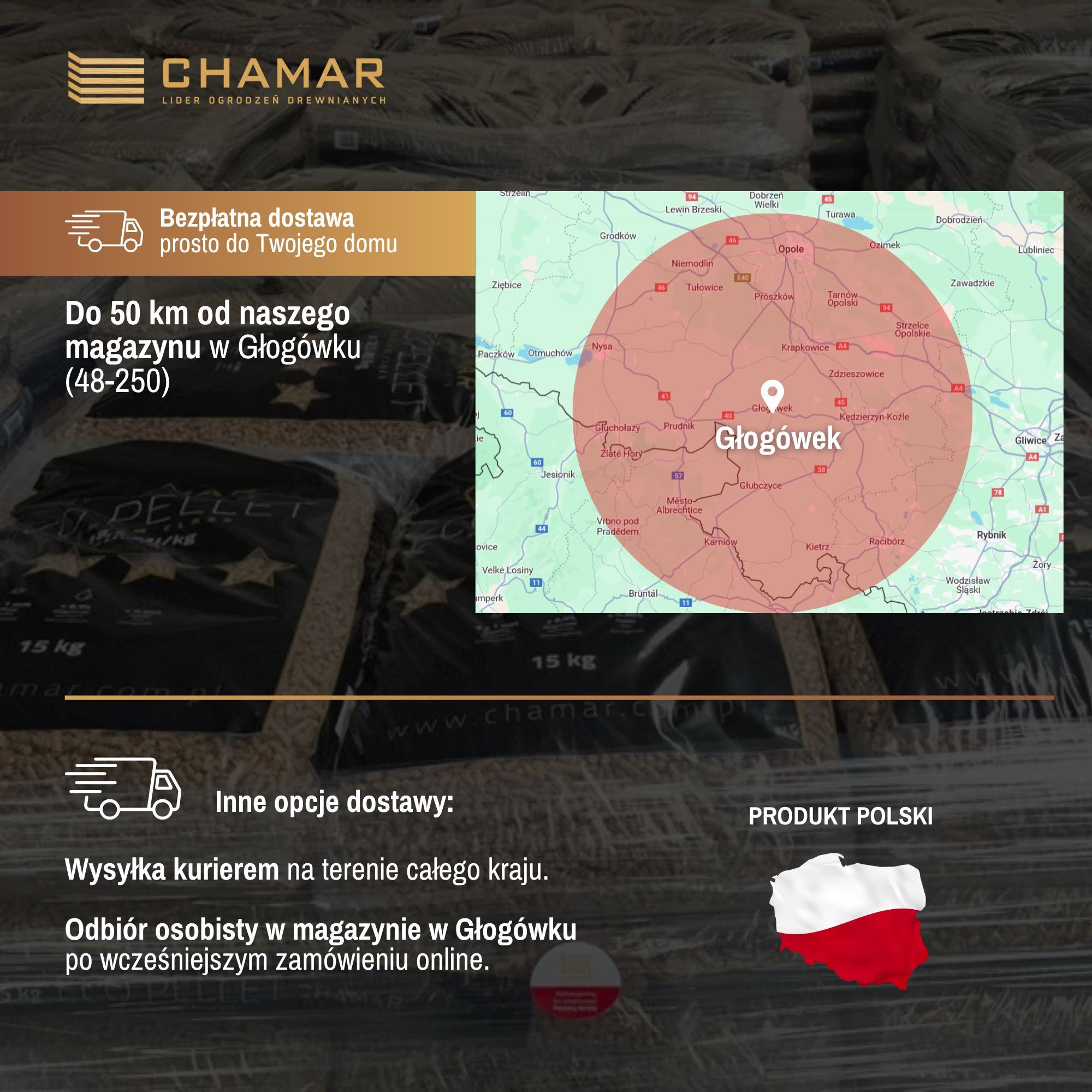 Pellet sosnowy drzewny Pellet A1 DOSTAWA GRATIS PRODUCENT CHAMAR