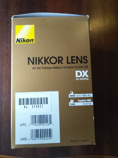 AF DX Fisheye-Nikkor 10.5mm f/2.8 G ED