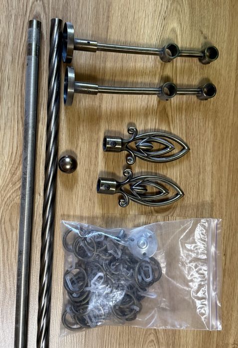 Карниз залізний подвійний 160 см.