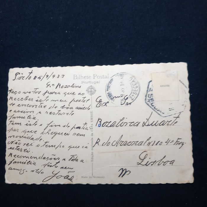 Postal ilustrado do Porto