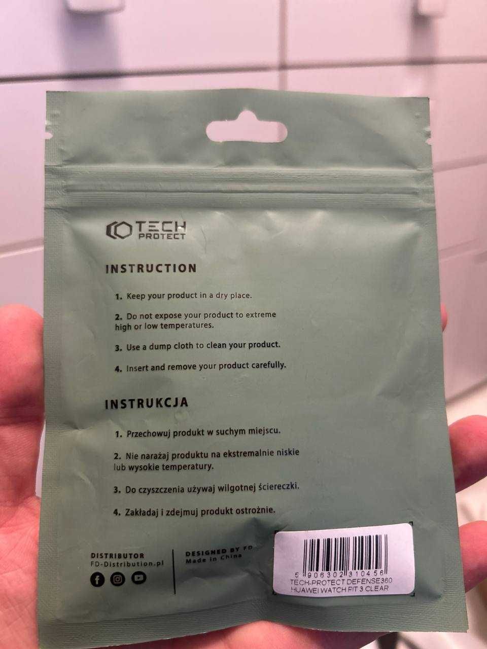 Osłona TECH PROTECT dla Huawei Watch Fit 3 - Przezroczysta