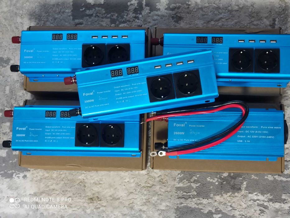 Внаявності Інвертори, зарядні пристрої Tataliken, Foval.